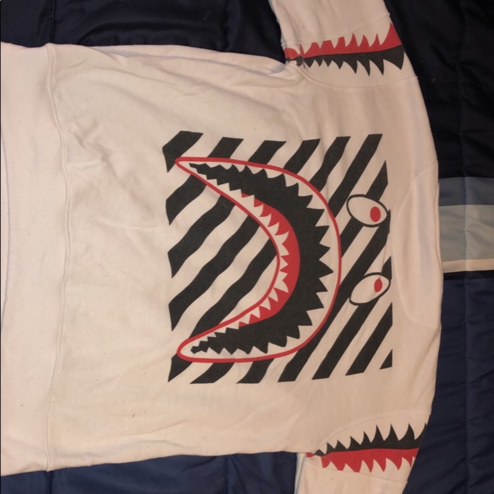 Bape X off white crew neck sweater